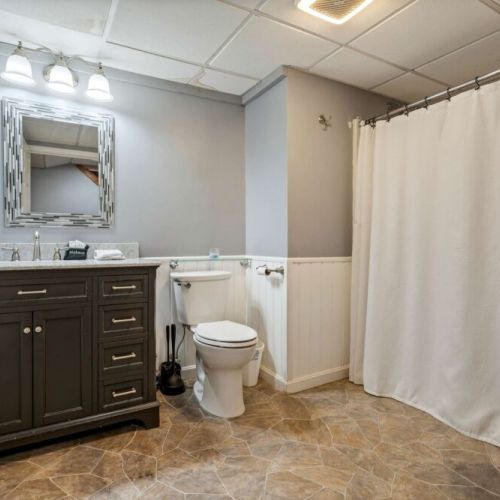 Lower level full bathroom