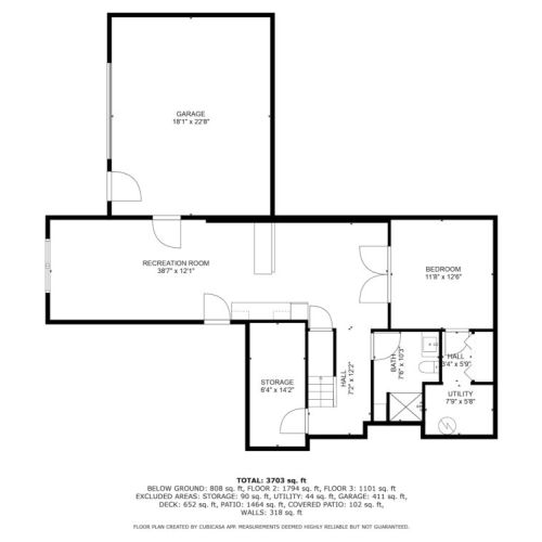 Lower level 2d floor plan