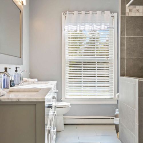 Primary Full Bathroom dual vanity & shower