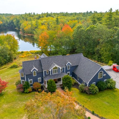 Aerial view front of home