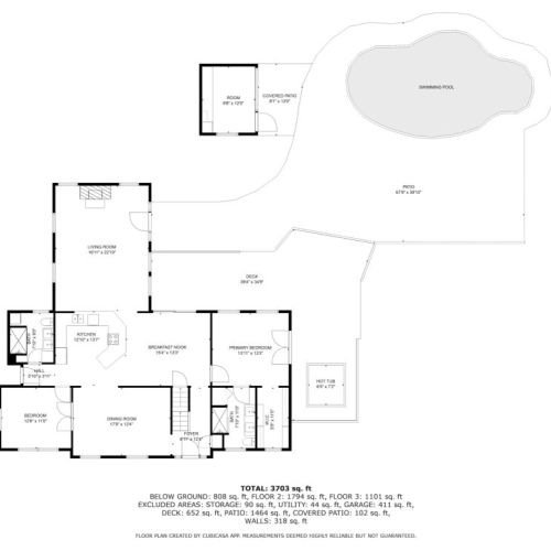 Main level 2d floor plan
