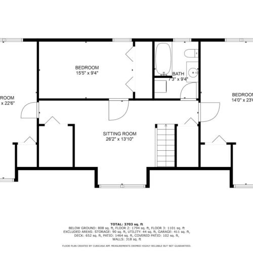 Upper level 2d floor plan